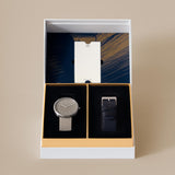 Smoke Green 40mm + Navy Leather 20mm