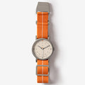 Orange minimalist womens watch