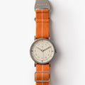 Orange mens field watch