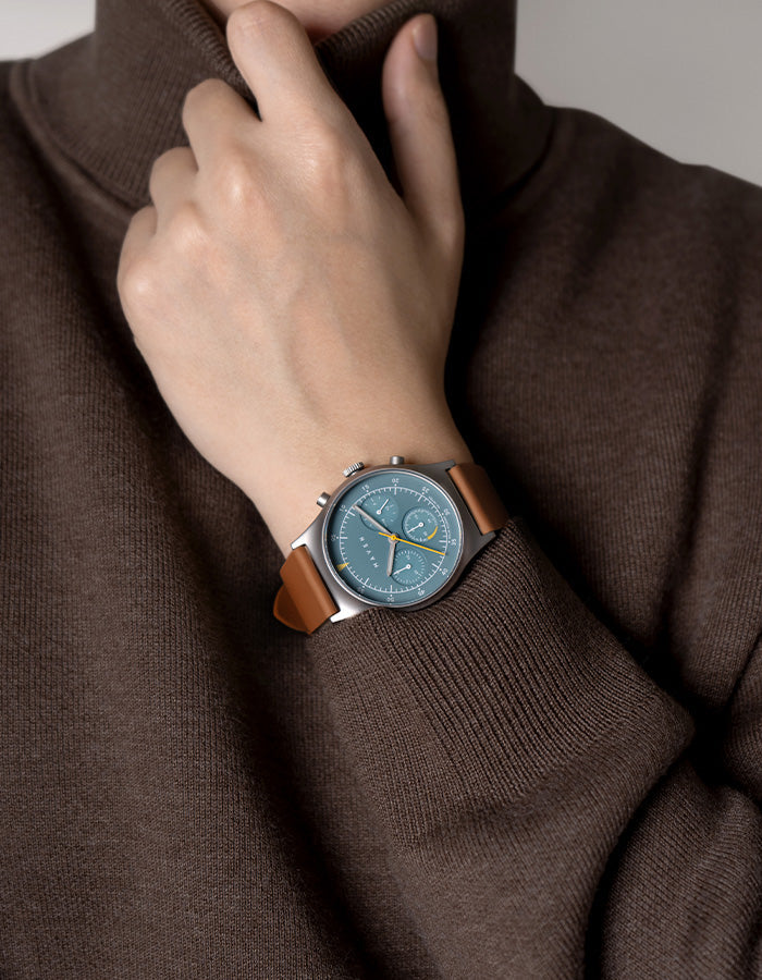 MUS SOLAR C-02 BROWN | Solar Chronograph Watches | Maven Watches