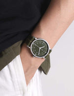 Olive mens field watch
