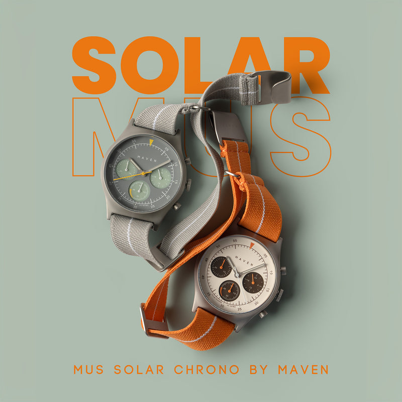 MUS SOLAR C-02 OFFWHITE | Solar Chronograph Watches | Maven