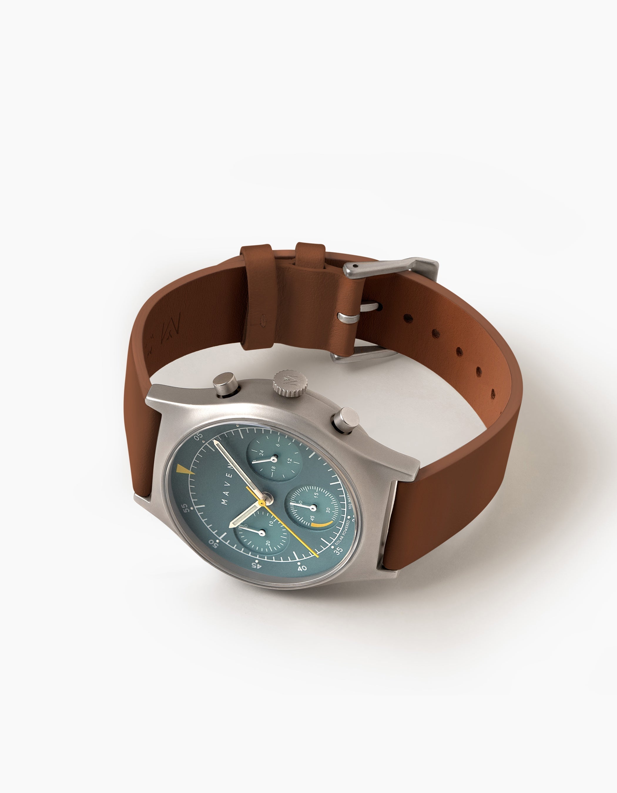 MUS SOLAR C-02 BROWN | Solar Chronograph Watches | Maven Watches