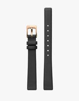 Symmetria Series - Black Leather Watch Band