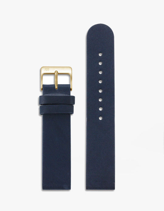 20mm ネイビーレザーストラップ（ゴールド）