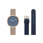 Storm Cloud 34mm + Navy Leather 16mm