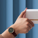 Smoke Green 40mm + Navy Leather 20mm