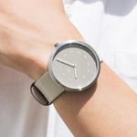 Smoke Green 40mm + Navy Leather 20mm